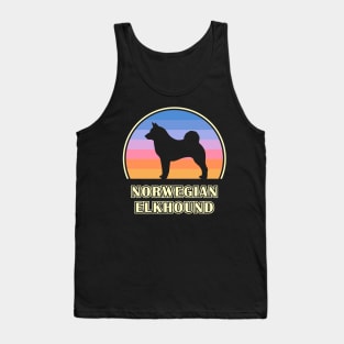 Norwegian Elkhound Vintage Sunset Dog Tank Top